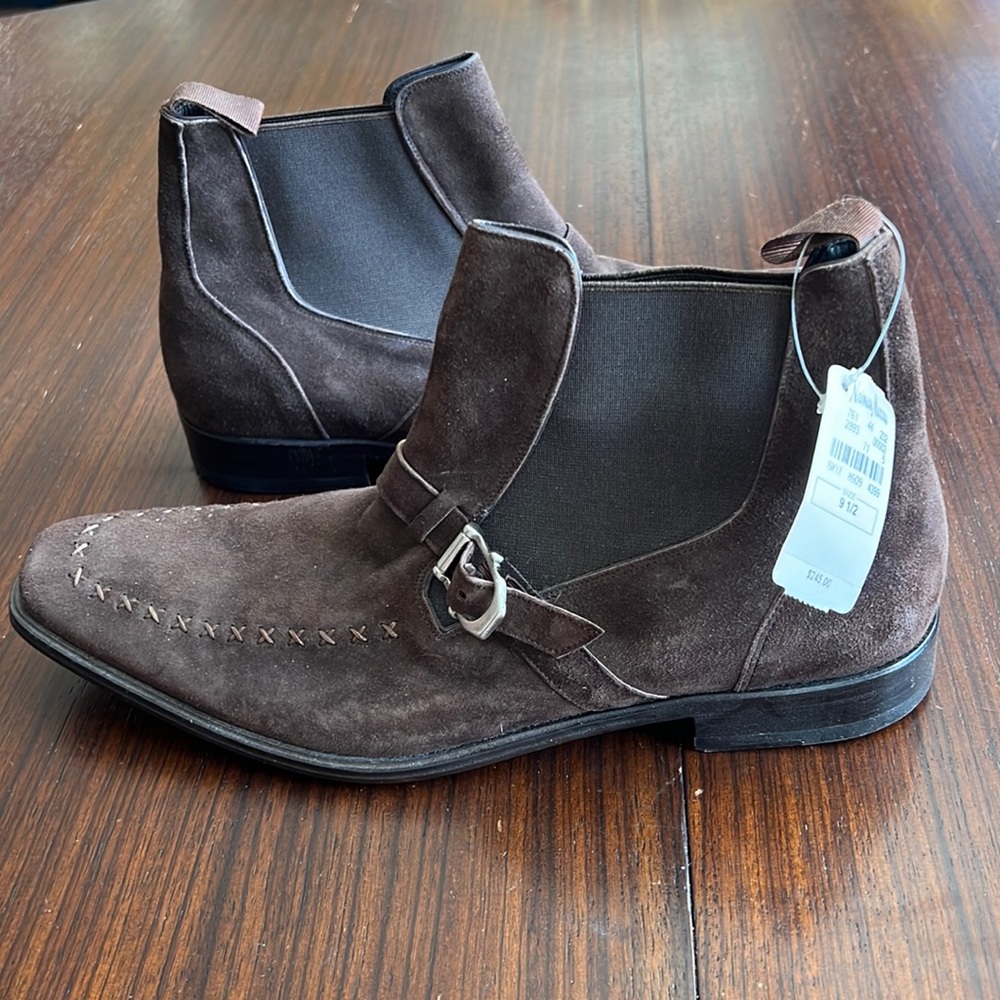 MEZLAN Vero Cucio Brown Suede Boots Size 9 1/2 NWT